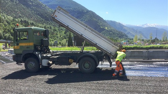  A9 giratoire de Bildacker à Gamsen 