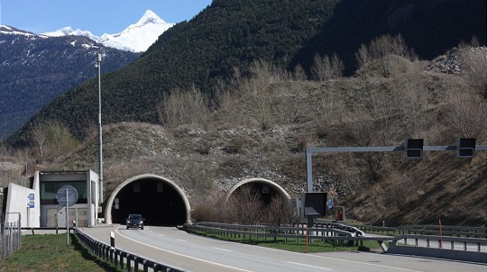  A9 tunnel de Gamsen 