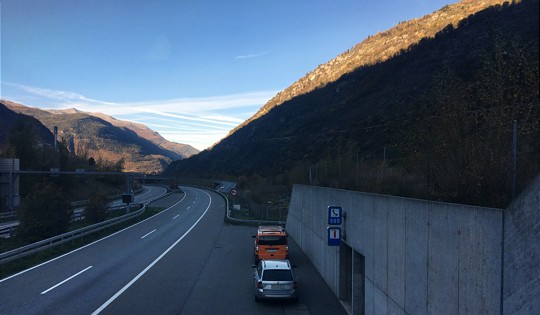  L’A9 entre Brigue et Viège 