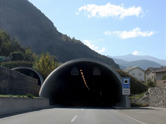  A9 tunnel de Gamsen 